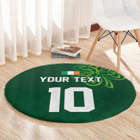 Custom Ireland Rugby-Celtic Shamrocks Round Carpet