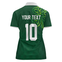 Custom Ireland Rugby-Celtic Shamrocks Women Polo Shirt