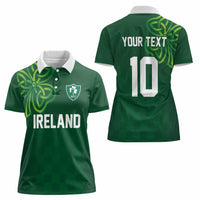 Custom Ireland Rugby-Celtic Shamrocks Women Polo Shirt