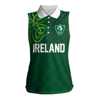 Custom Ireland Rugby-Celtic Shamrocks Women Sleeveless Polo Shirt