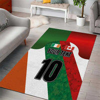 Custom Canada and Ireland Area Rug Shamrocks and Maple Leaves