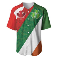 Custom Canada and Ireland Baseball Jersey Shamrocks and Maple Leaves