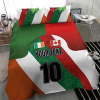 Custom Canada and Ireland Bedding Set Shamrocks and Maple Leaves