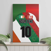 Custom Canada and Ireland Canvas Wall Art Shamrocks and Maple Leaves