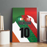 Custom Canada and Ireland Canvas Wall Art Shamrocks and Maple Leaves