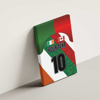 Custom Canada and Ireland Canvas Wall Art Shamrocks and Maple Leaves