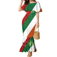 Custom Canada and Ireland Family Matching Mermaid Dress and Hawaiian Shirt Shamrocks and Maple Leaves
