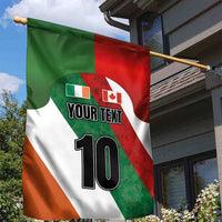 Custom Canada and Ireland Garden Flag Shamrocks and Maple Leaves