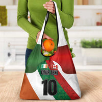 Custom Canada and Ireland Grocery Bag Shamrocks and Maple Leaves
