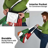 Custom Canada and Ireland Grocery Bag Shamrocks and Maple Leaves