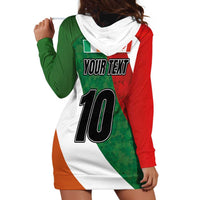 Custom Canada and Ireland Hoodie Dress Shamrocks and Maple Leaves