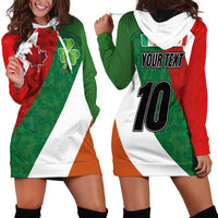 Custom Canada and Ireland Hoodie Dress Shamrocks and Maple Leaves