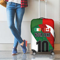 Custom Canada and Ireland Luggage Cover Shamrocks and Maple Leaves
