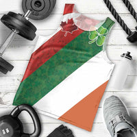 Custom Canada and Ireland Men Tank Top Shamrocks and Maple Leaves