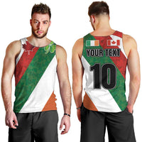 Custom Canada and Ireland Men Tank Top Shamrocks and Maple Leaves