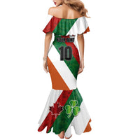Custom Canada and Ireland Mermaid Dress Shamrocks and Maple Leaves