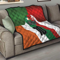 Custom Canada and Ireland Quilt Shamrocks and Maple Leaves
