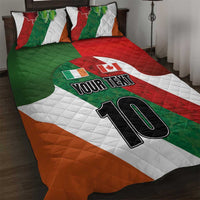 Custom Canada and Ireland Quilt Bed Set Shamrocks and Maple Leaves