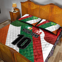 Custom Canada and Ireland Quilt Bed Set Shamrocks and Maple Leaves