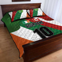 Custom Canada and Ireland Quilt Bed Set Shamrocks and Maple Leaves
