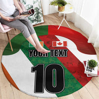 Custom Canada and Ireland Round Carpet Shamrocks and Maple Leaves