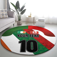 Custom Canada and Ireland Round Carpet Shamrocks and Maple Leaves