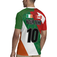 Custom Canada and Ireland Rugby Jersey Shamrocks and Maple Leaves