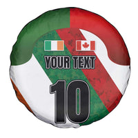 Custom Canada and Ireland Spare Tire Cover Shamrocks and Maple Leaves
