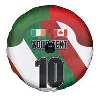 Custom Canada and Ireland Spare Tire Cover Shamrocks and Maple Leaves