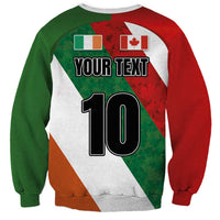 Custom Canada and Ireland Sweatshirt Shamrocks and Maple Leaves