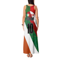 Custom Canada and Ireland Tank Maxi Dress Shamrocks and Maple Leaves