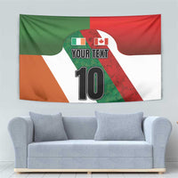 Custom Canada and Ireland Tapestry Shamrocks and Maple Leaves