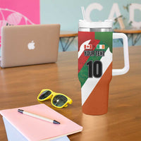 Custom Canada and Ireland Tumbler With Handle Shamrocks and Maple Leaves