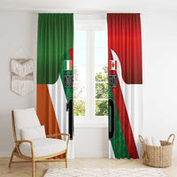 Custom Canada and Ireland Window Curtain Shamrocks and Maple Leaves