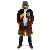Custom Germany Football Cloak Flames Dot Patterns Sport