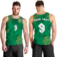 Custom Ireland Football Men Tank Top Shamrock Celtic Geometric Sport