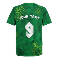 Custom Ireland Football Rugby Jersey Shamrock Celtic Geometric Sport