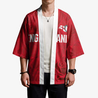 Custom England Rugby Kimono Roses Geometric Sport