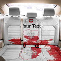 Personalized Polish National Flag Day Back Car Seat Cover Polska White Eagle Grunge Style