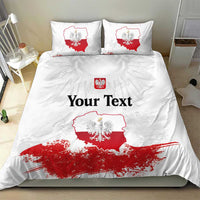 Personalized Polish National Flag Day Bedding Set Polska White Eagle Grunge Style