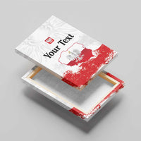 Personalized Polish National Flag Day Canvas Wall Art Polska White Eagle Grunge Style