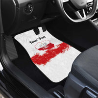 Personalized Polish National Flag Day Car Mats Polska White Eagle Grunge Style