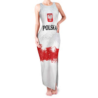 Personalized Polish National Flag Day Family Matching Tank Maxi Dress and Hawaiian Shirt Polska White Eagle Grunge Style
