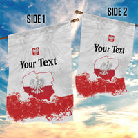 Personalized Polish National Flag Day Garden Flag Polska White Eagle Grunge Style