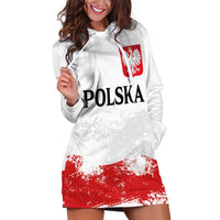 Personalized Polish National Flag Day Hoodie Dress Polska White Eagle Grunge Style