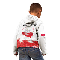 Personalized Polish National Flag Day Kid Hoodie Polska White Eagle Grunge Style