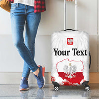 Personalized Polish National Flag Day Luggage Cover Polska White Eagle Grunge Style