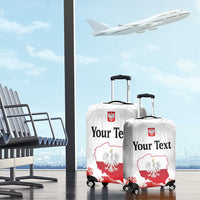 Personalized Polish National Flag Day Luggage Cover Polska White Eagle Grunge Style