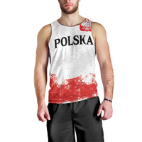 Personalized Polish National Flag Day Men Tank Top Polska White Eagle Grunge Style