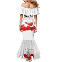 Personalized Polish National Flag Day Mermaid Dress Polska White Eagle Grunge Style